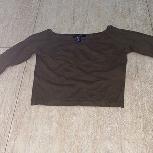 Olive green crop top from forever 21